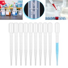 10-50x PLASTIC PIPETTES. 6" Long Graduated Liquid Transfer Pipettes. 3ml. UK