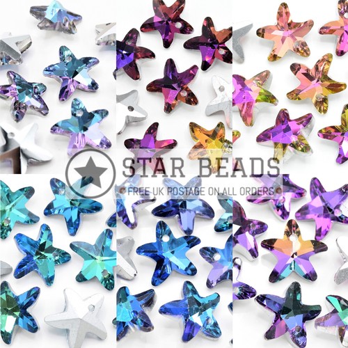 Faceted glass 14mm starfish - faceted,