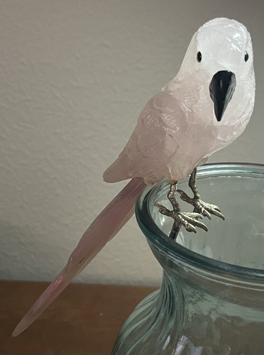 Rose pink quartz macaw - pink, parrot