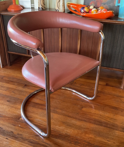 Thonet chrome pink vinyl - thonet,