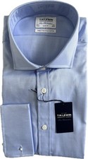 T.M. Lewin Slim Fit Shirt 17.5/34.5 BNWT Blue Easy Iron Cutaway Twill RRP £40 