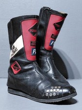 Frank Thomas Vintage Leather Motorcycle Boots Size UK 8 Armasport