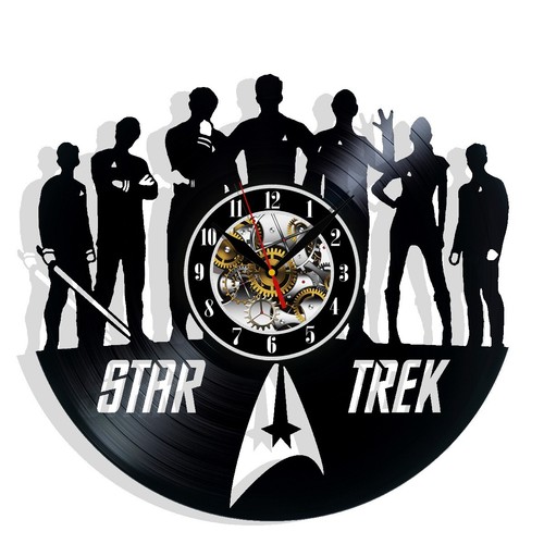 Star trek vinyl wall - vinyl, clock