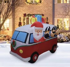 Vintage Holiday Bus w/ Santa &