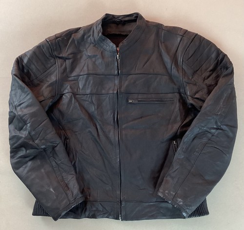 Leather biker jacket cafe - leather,