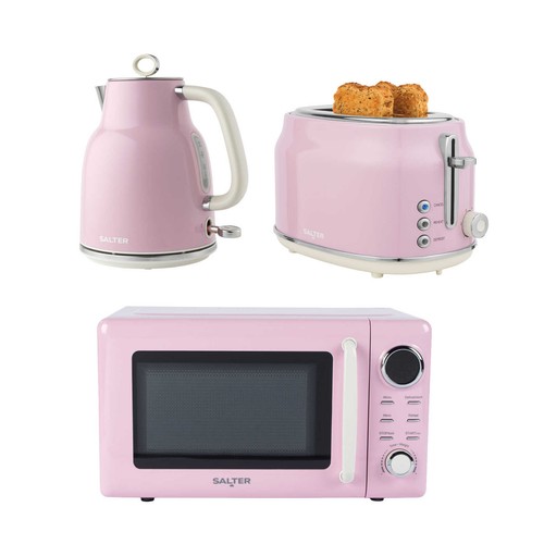 Salter retro pink kettle - pink,