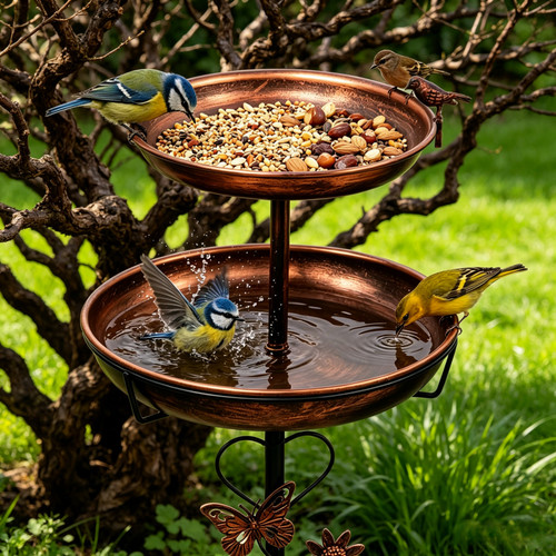 Metal bird bath - 2, for
