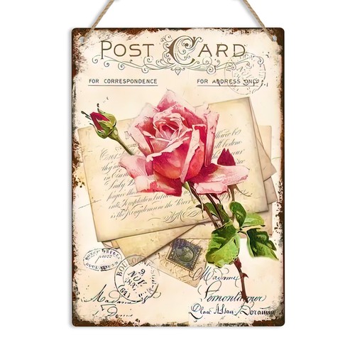 Vintage post card floral - post,