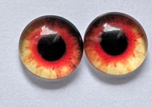 8mm glass cabachon eyes great