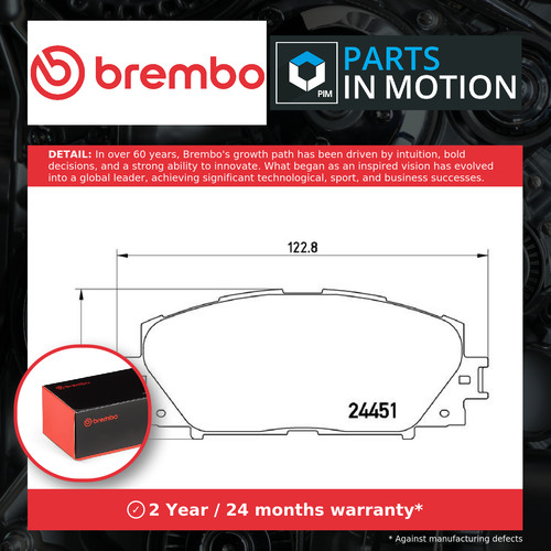 Brake pads set - brake, toyota