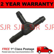 UNIVERSAL WINDSCREEN WASHER SCREENWASH 3 WAY T-PIECE PIPE CONNECTOR 4MM WWY18