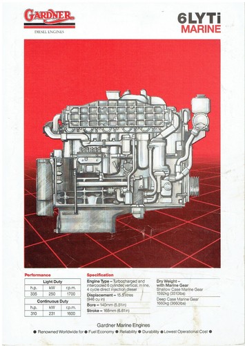 Gardner 6lyti marine diesel - gardner,
