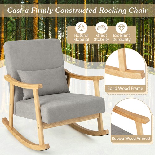 Indoor rocker armchair natural - indoor,