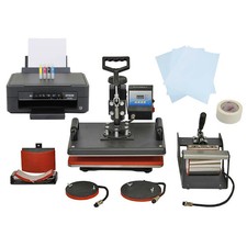 Heat Press 5 in 1 Combo Printer Sublimation T-Shirt Mug Transfer Machine
