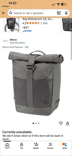 Altura grid pannier - pannier, charcoal