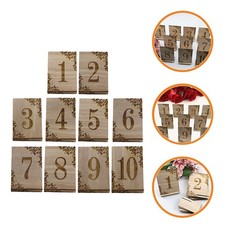 10pcs Decor Wooden Numbers 1-10 Rustic Table Numbers for Wedding Reception