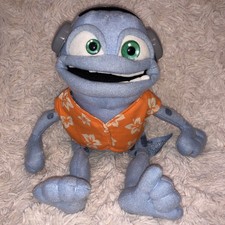 The Annoying Thing Crazy Frog Soft Plush Toy Wearing Orange Hawaiian Shirt