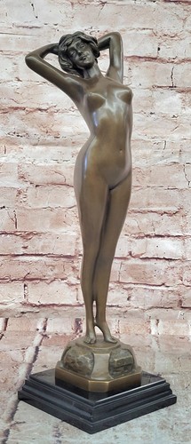 Art deco reveil bronze nude - bronze,