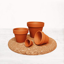 Natural Terracotta Pots - Sustainable Plant Eco Mini Large Flowerpots | 2 - 9cm