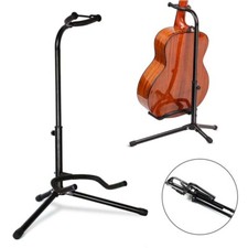 TELESCOPIC GUITAR STAND ACOUSTIC/ELECTRIC/BASS ADJUSTABLE FOLDING TRIPOD STAND