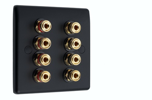 Speaker wall plate - speaker, black