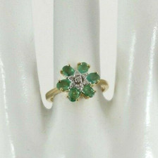 9ct Gold Emerald & Diamond