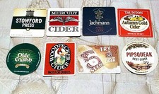 Set of 8 assorted Cider drink coasters 