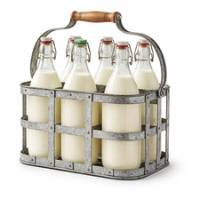 Milk Bottle Holder Galvanised