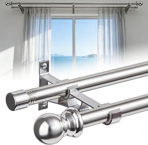 Double curtain poles - curtain, cm