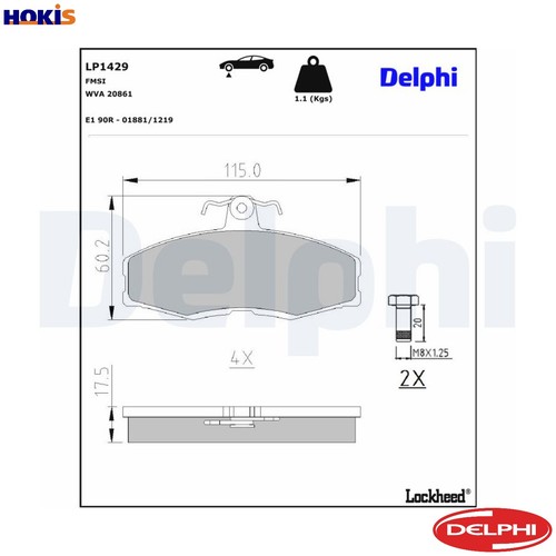 Brake pad set - brake,
