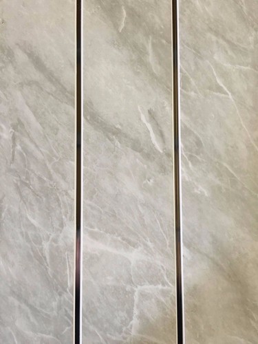 Grey marble chrome strip - grey,