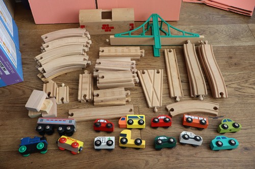 Mixed brands wooden train - train, set