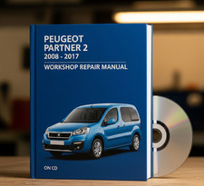 PEUGEOT PARTNER 2 2008 - 2017 Workshop Repair Manual on CD.