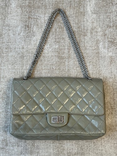 Chanel green grey patent - green/grey,