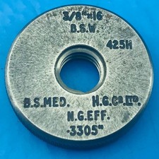 3/8 x 16 BSW NoGo Screw Thread Ring Gauge (1615)