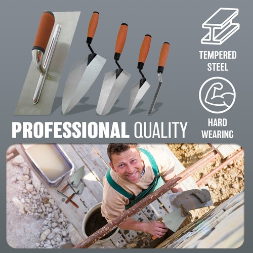 New 5pc tradesman trowel set - new,