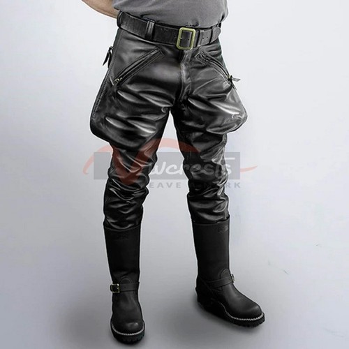 Mens genuine leather - mens, black