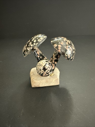 Carved stone mushroom cluster - mushroom,