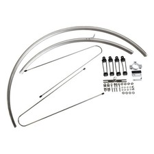 pair of classic round fenders 30mm silver polished BLB bicycle