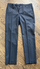 Rota Pantaloni Di Sartoria Charcoal Grey Flannel Trousers 50 EU 36 US