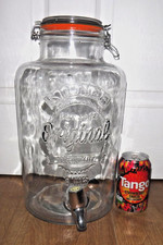Kilner Large 8 Litre Cocktail Juice Drinks Dispenser Clip Top Jug Glass Jar
