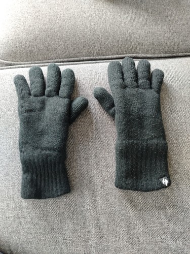 Men black gloves heat - black,
