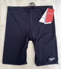 Speedo Endurance + men’s Black Swim Jammers Trunks size 34