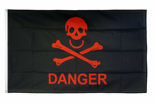 Pirate flag red danger - pirate,