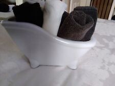 Ceramic miniture bath for hand towels  bathroom accessories toiletries makeup
