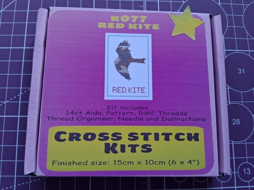 Red kite cross stitch kit - kite,