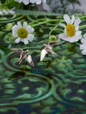 Alex Monroe Flying Swallow stud earrings