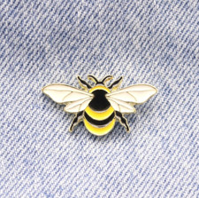 Small Bumble Bee Enamel Pin Badge - Worker Bee Enamel Brooch