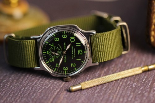 Soviet military watch pobeda - military,