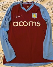 Aston Villa 2008/09 Home Shirt - Long Sleeve - Adult Size Small